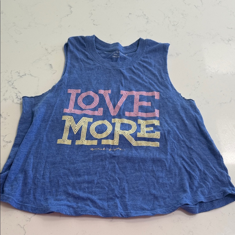 Spiritual Gangster Love More Graphic Cropped Tank